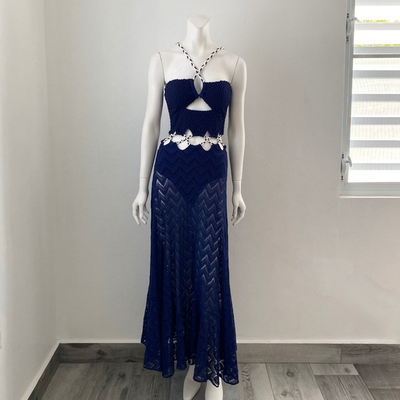 PatBO Dresses & Skirts - PatBO Nautical Knit Maxi Dress